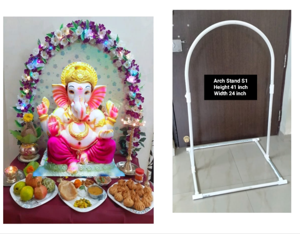 Ganapati Backdrop DIY Arch Stand PVC 