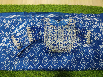 Rayon Embroidery Naira Cut Salwar Sets
