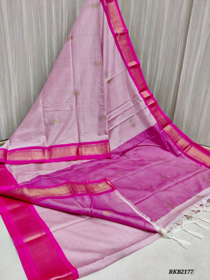 Uniform/Gifting Sarees. Soft Cotton Silk sarees. Perfect substite of Kanchi Silk sarees.