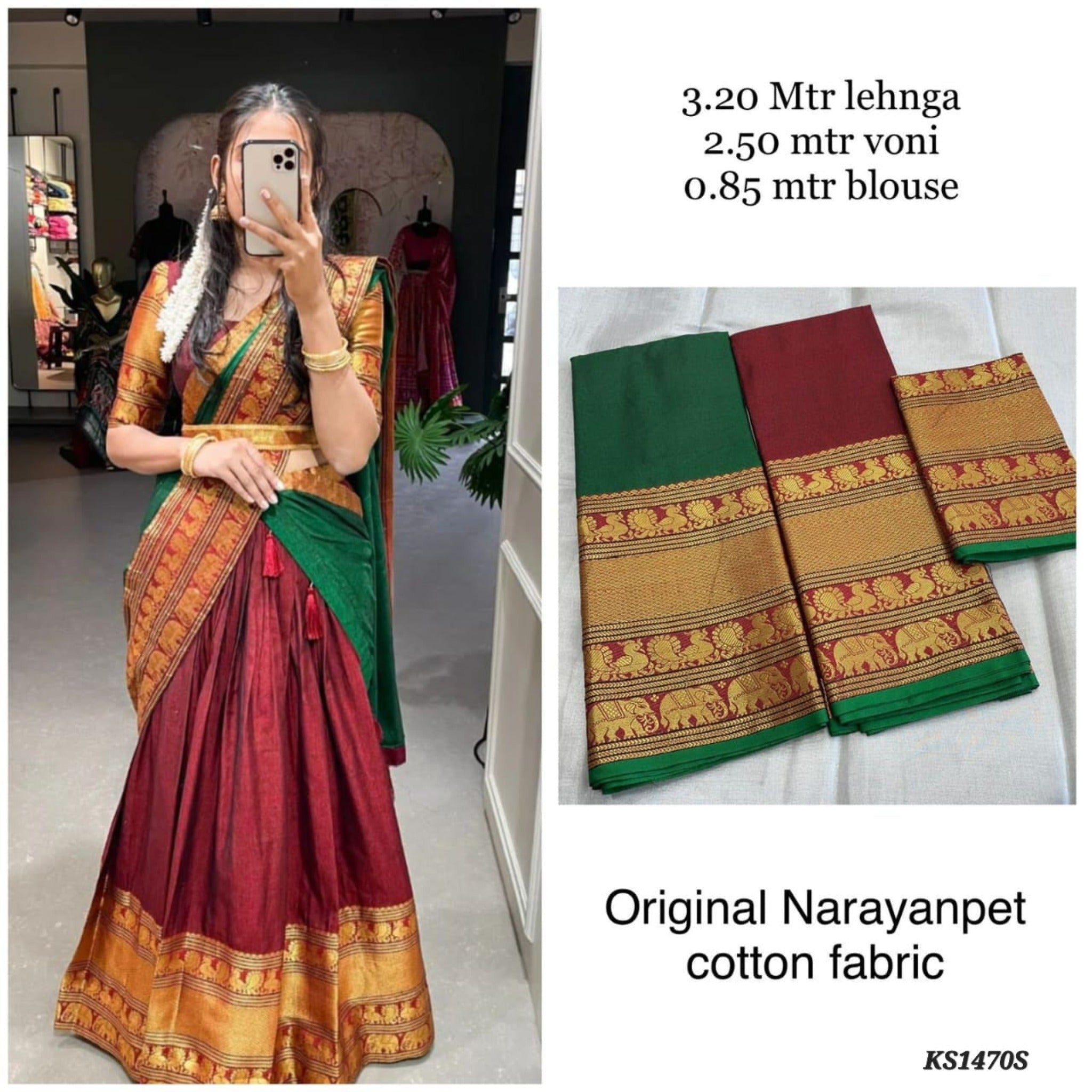 Beautiful South Indian Traditional Ready Made Half Sarees - Shop Now! –  ekantastudio