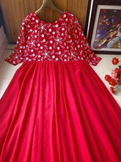 Georgette Embroidery Gown