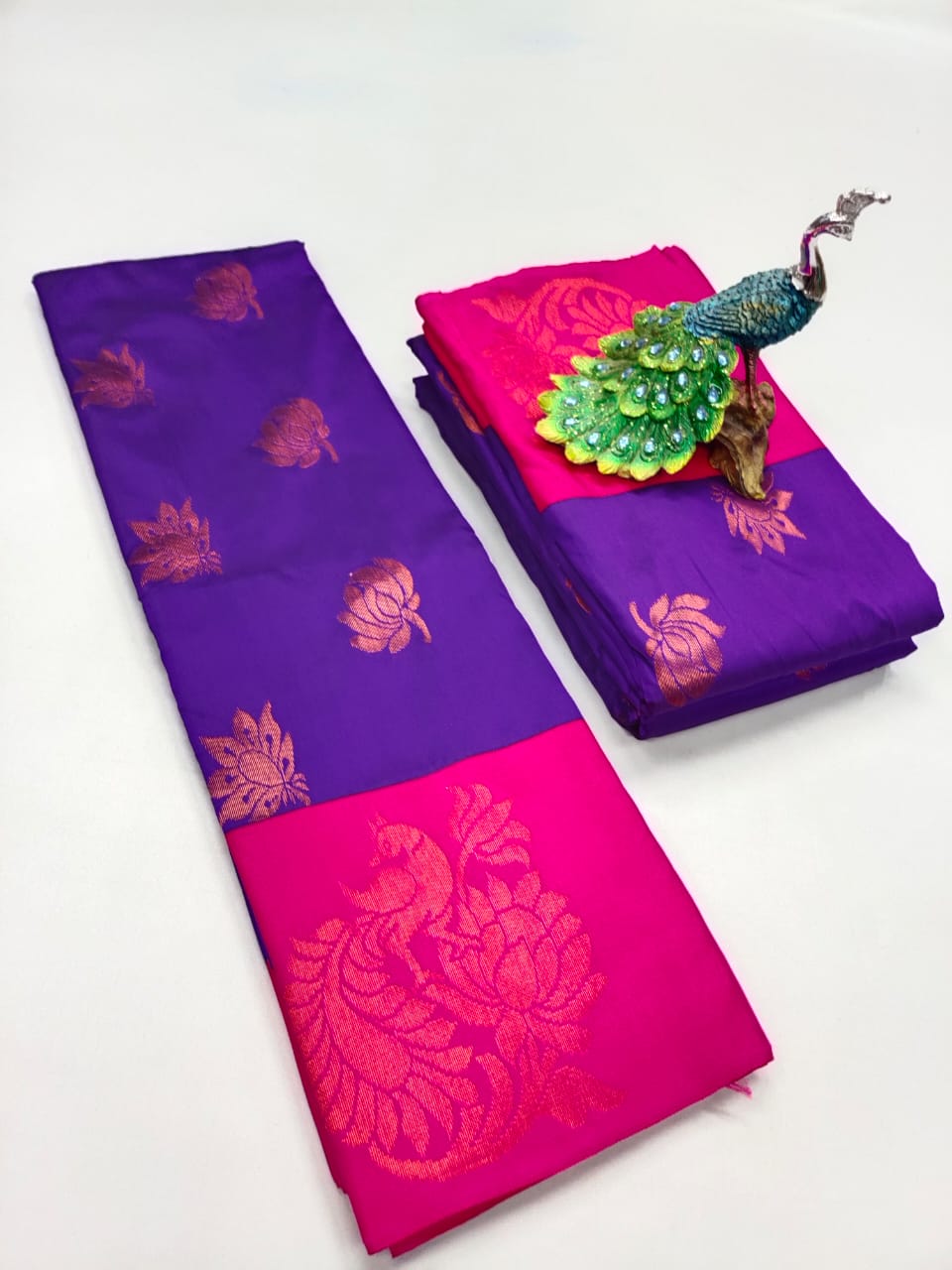 Semi Silk Embossed Sarees