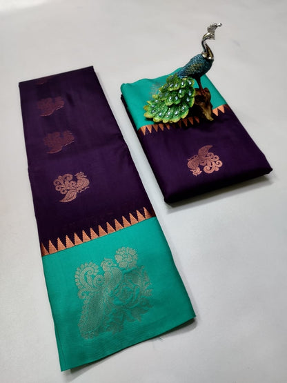 Semi Silk Embossed Sarees