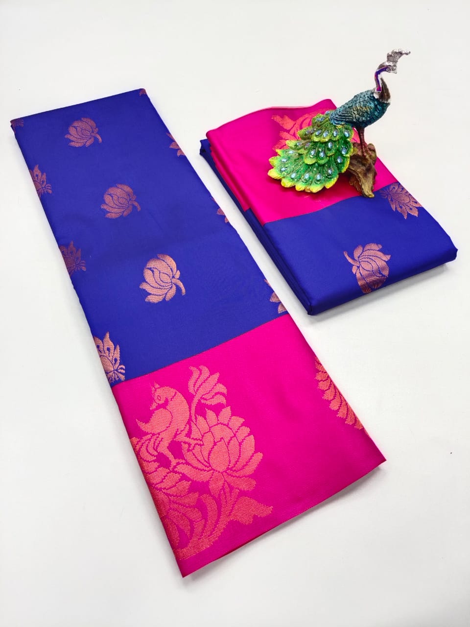 Semi Silk Embossed Sarees