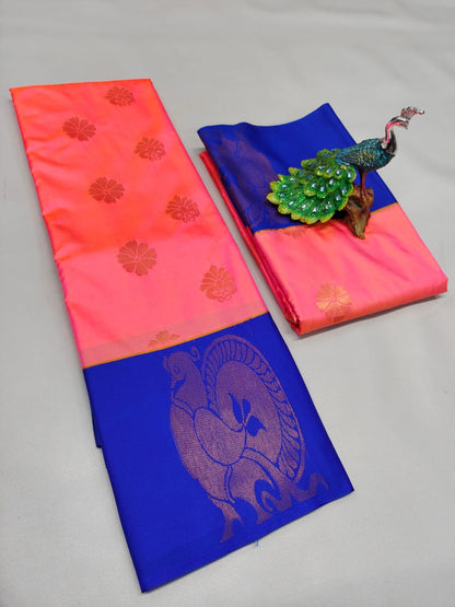 Semi Silk Embossed Sarees