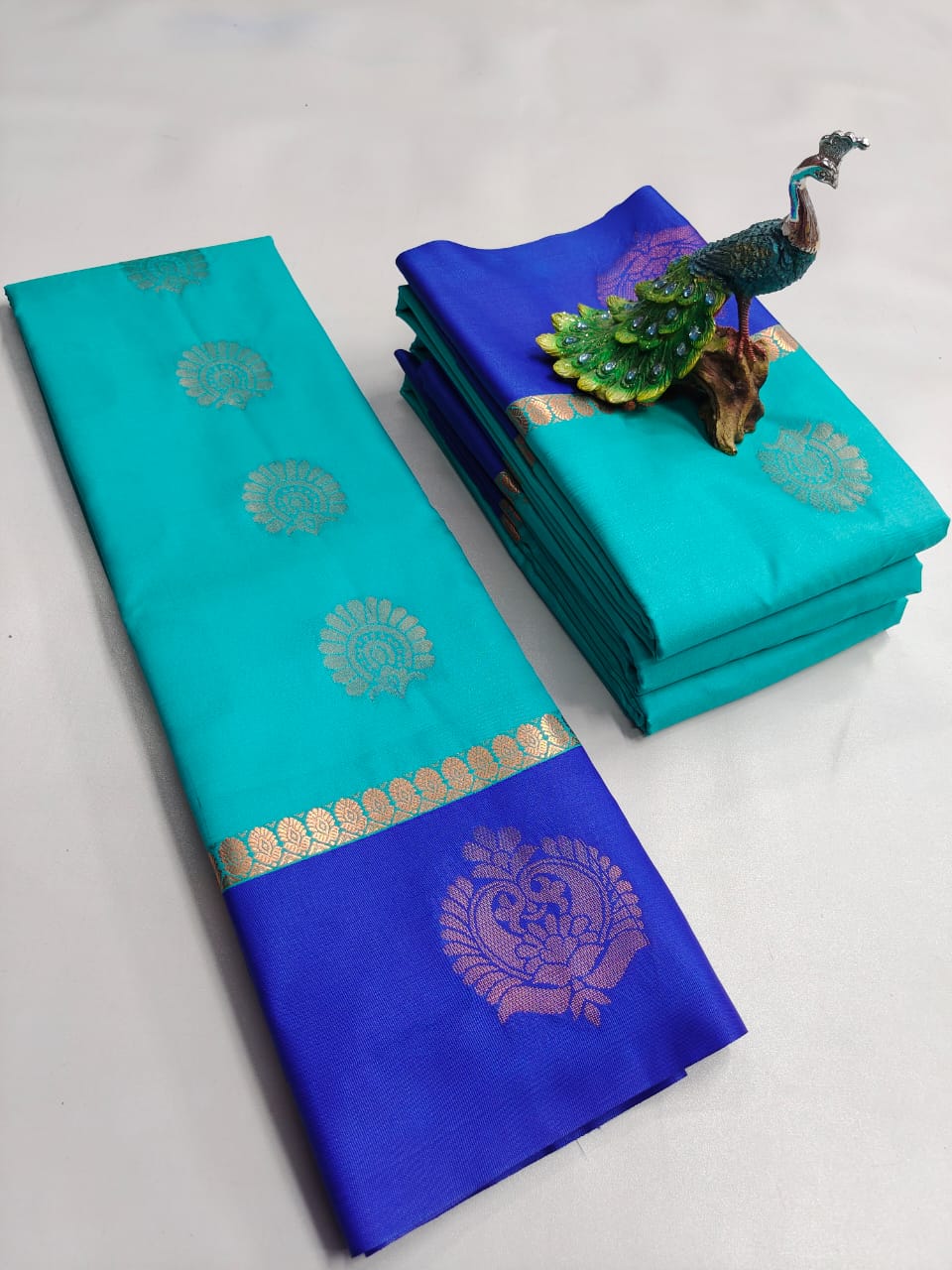 Semi Silk Embossed Sarees