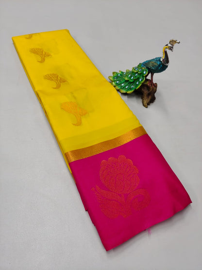 Semi Silk Embossed Sarees