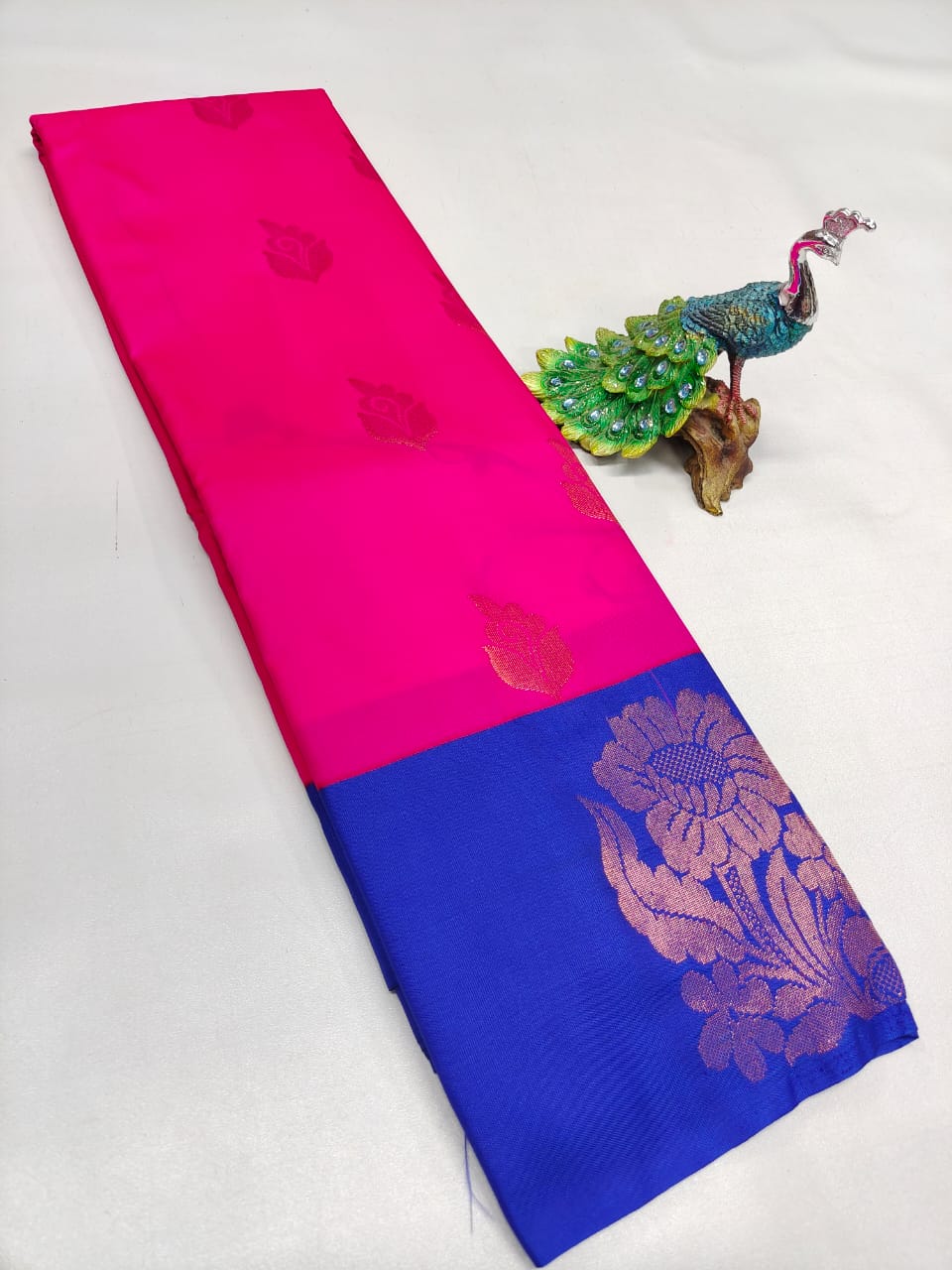 Semi Silk Embossed Sarees