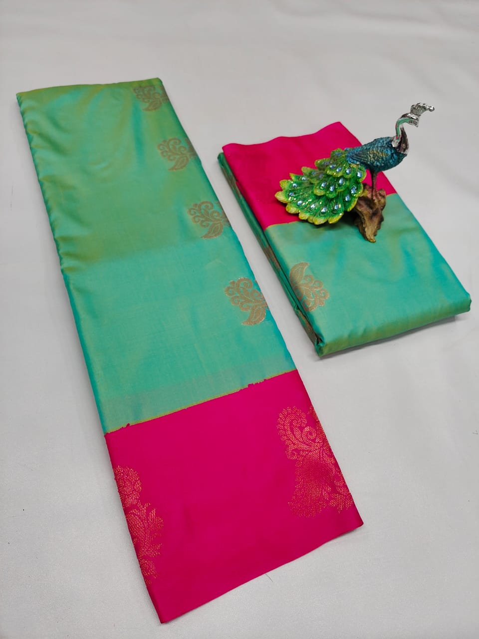 Semi Silk Embossed Sarees