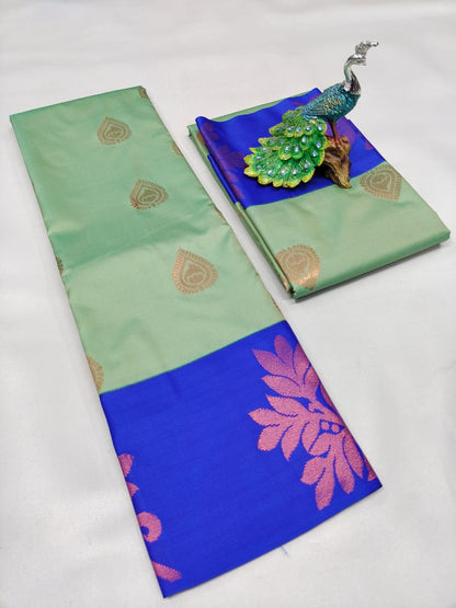 Semi Silk Embossed Sarees