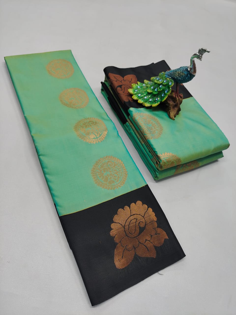 Semi Silk Embossed Sarees