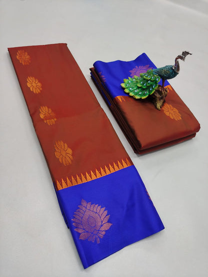 Semi Silk Embossed Sarees