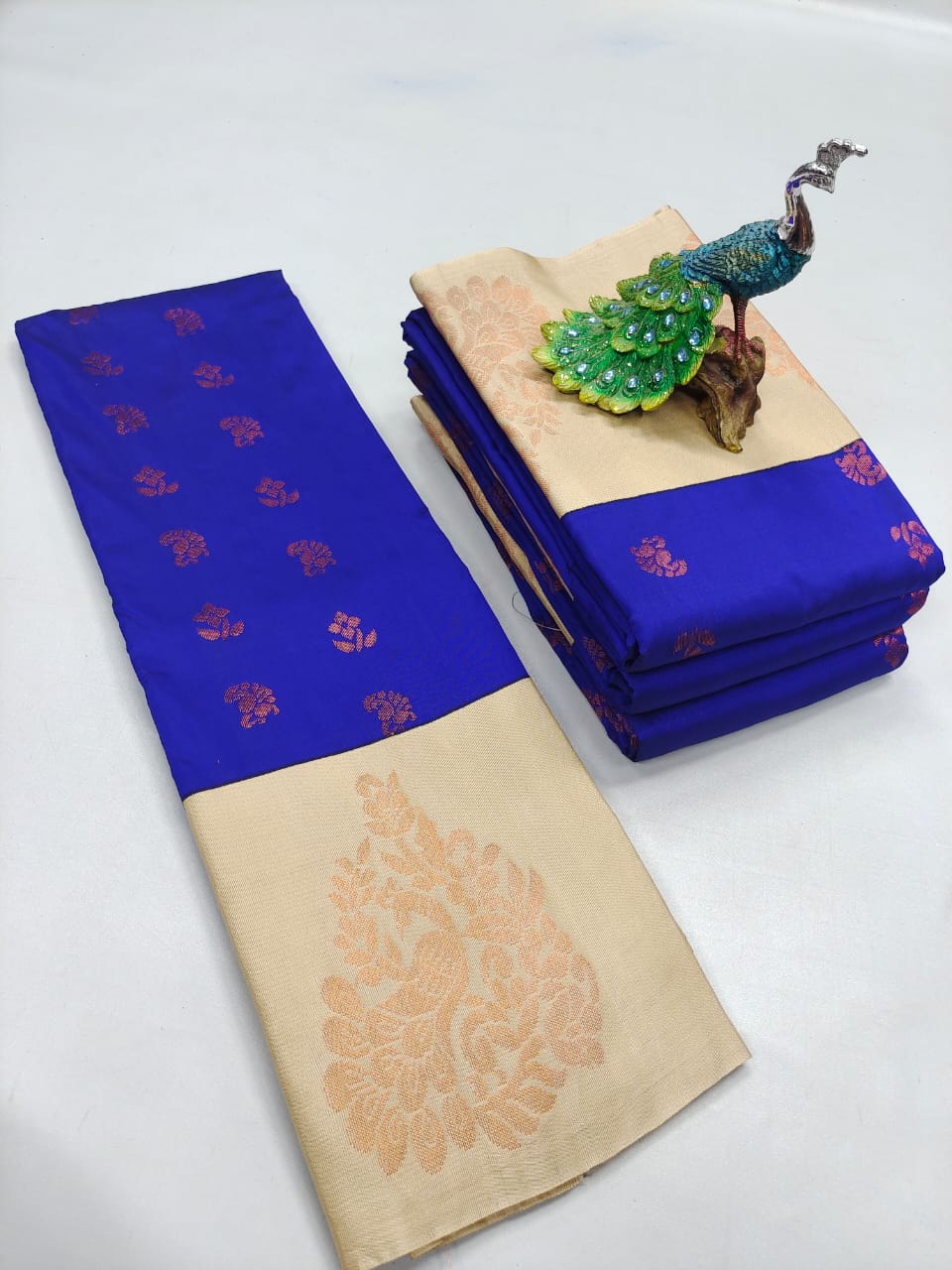 Semi Silk Embossed Sarees