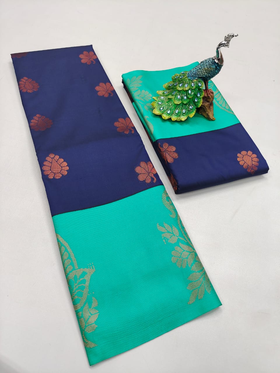 Semi Silk Embossed Sarees