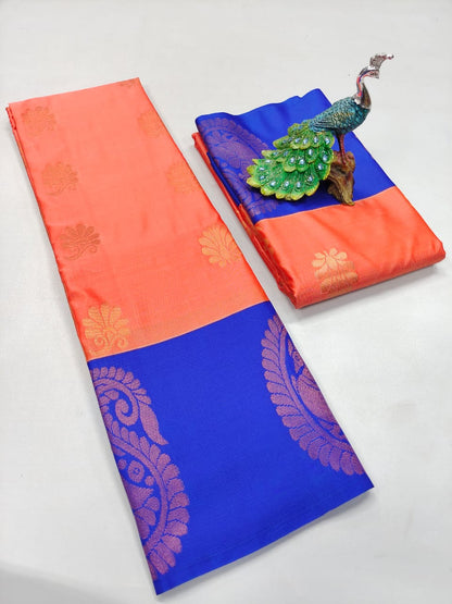 Semi Silk Embossed Sarees