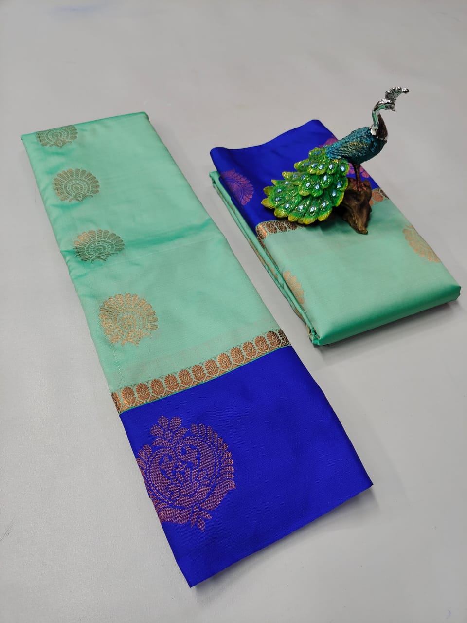 Semi Silk Embossed Sarees