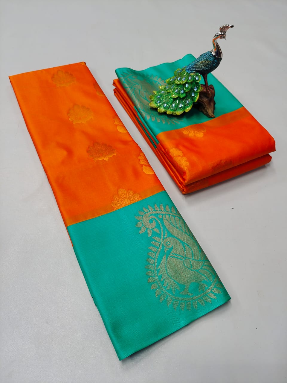 Semi Silk Embossed Sarees