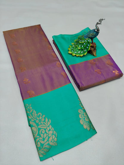 Semi Silk Embossed Sarees