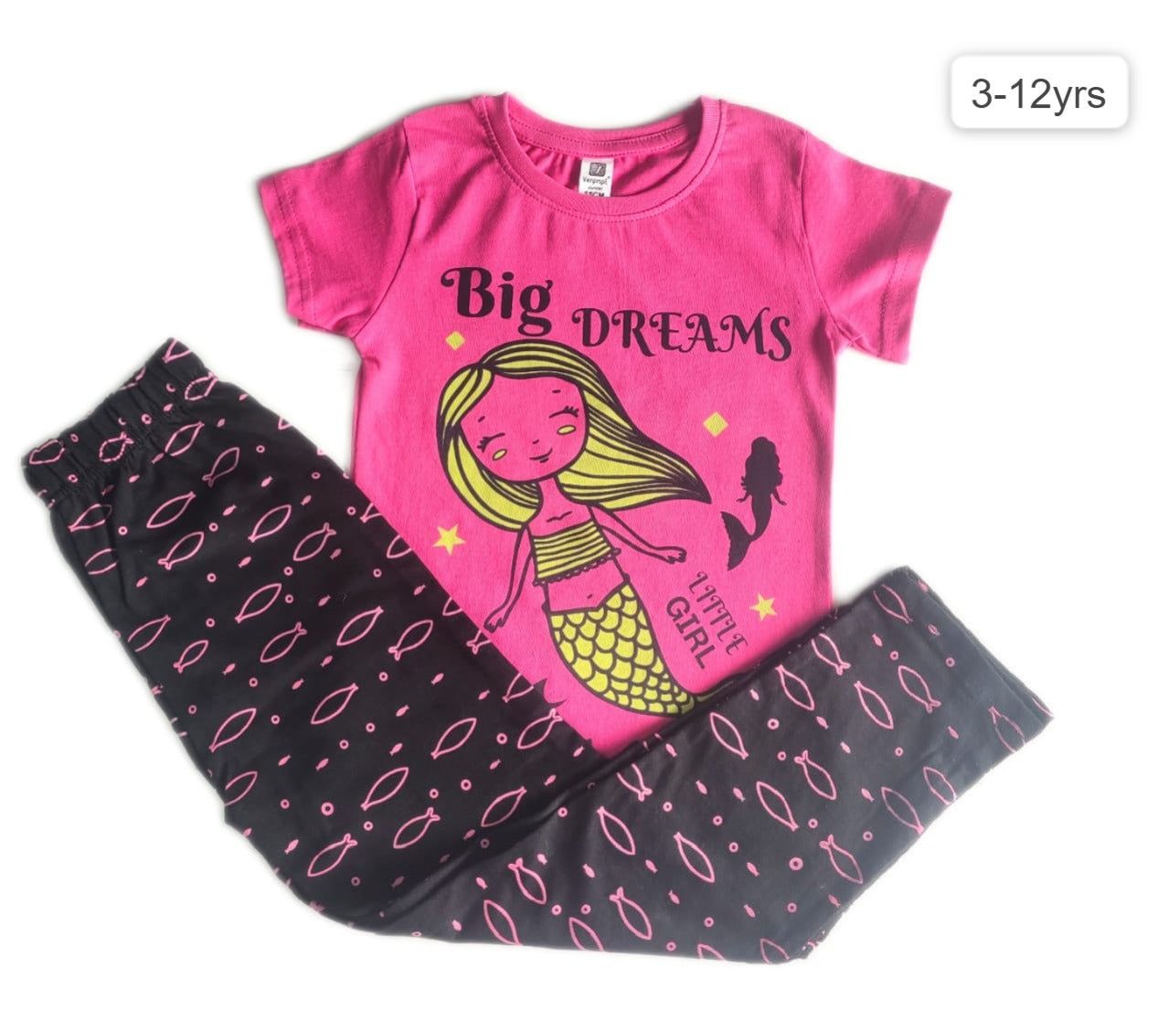 Girls Cotton T-Shirts Pants Sets