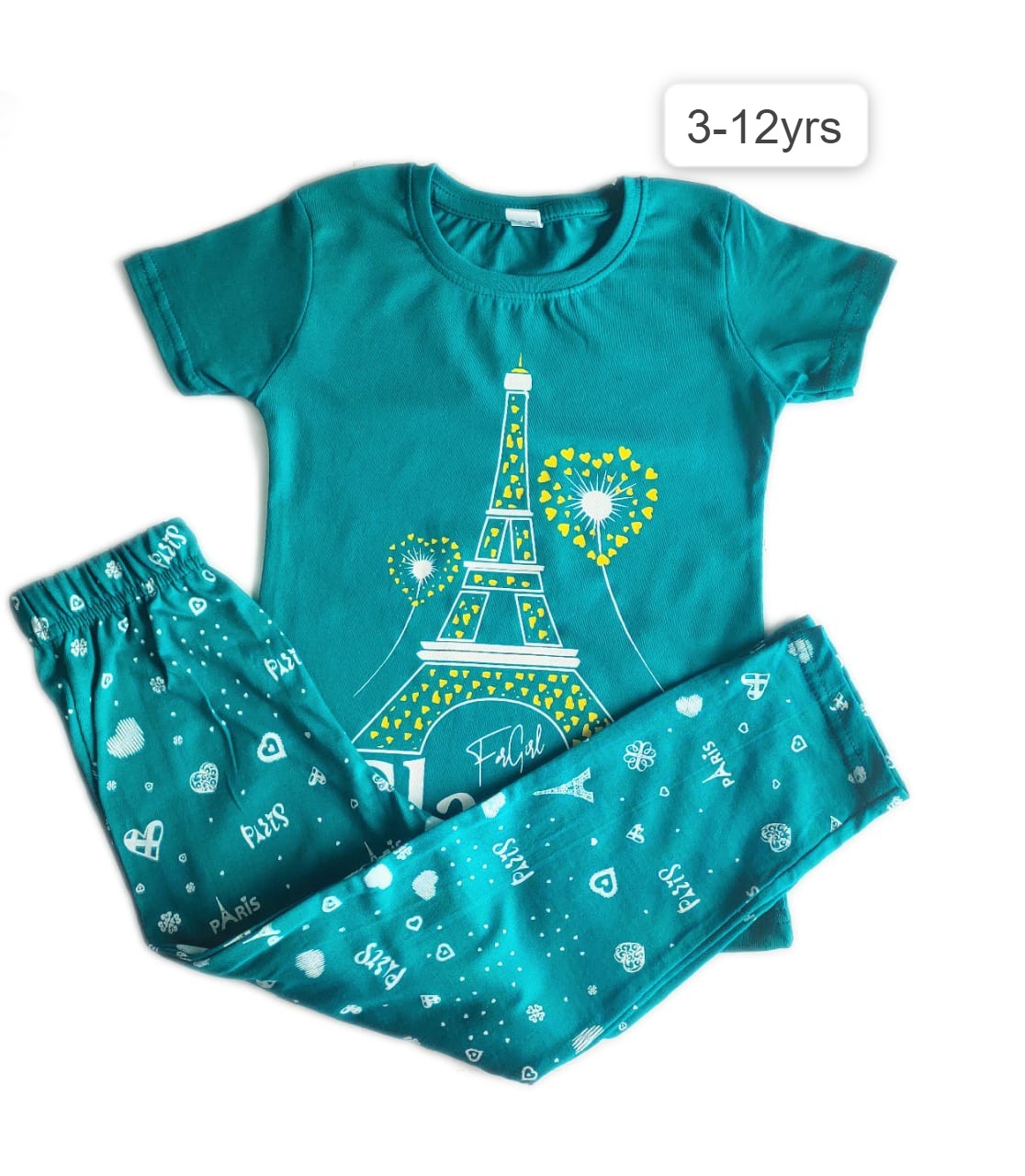 Girls Cotton T-Shirts Pants Sets