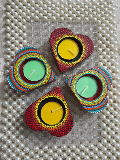 Mandala Art Candle Holders Set of 10