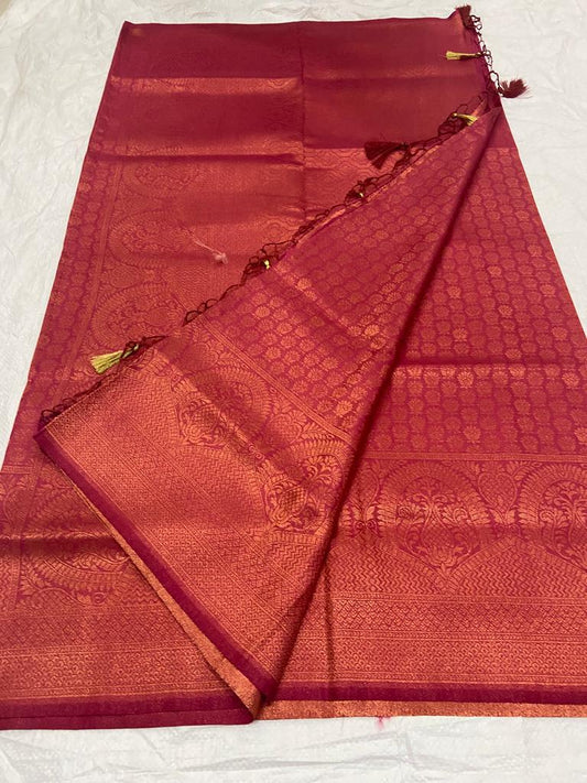 Brocade Semi silk sarees