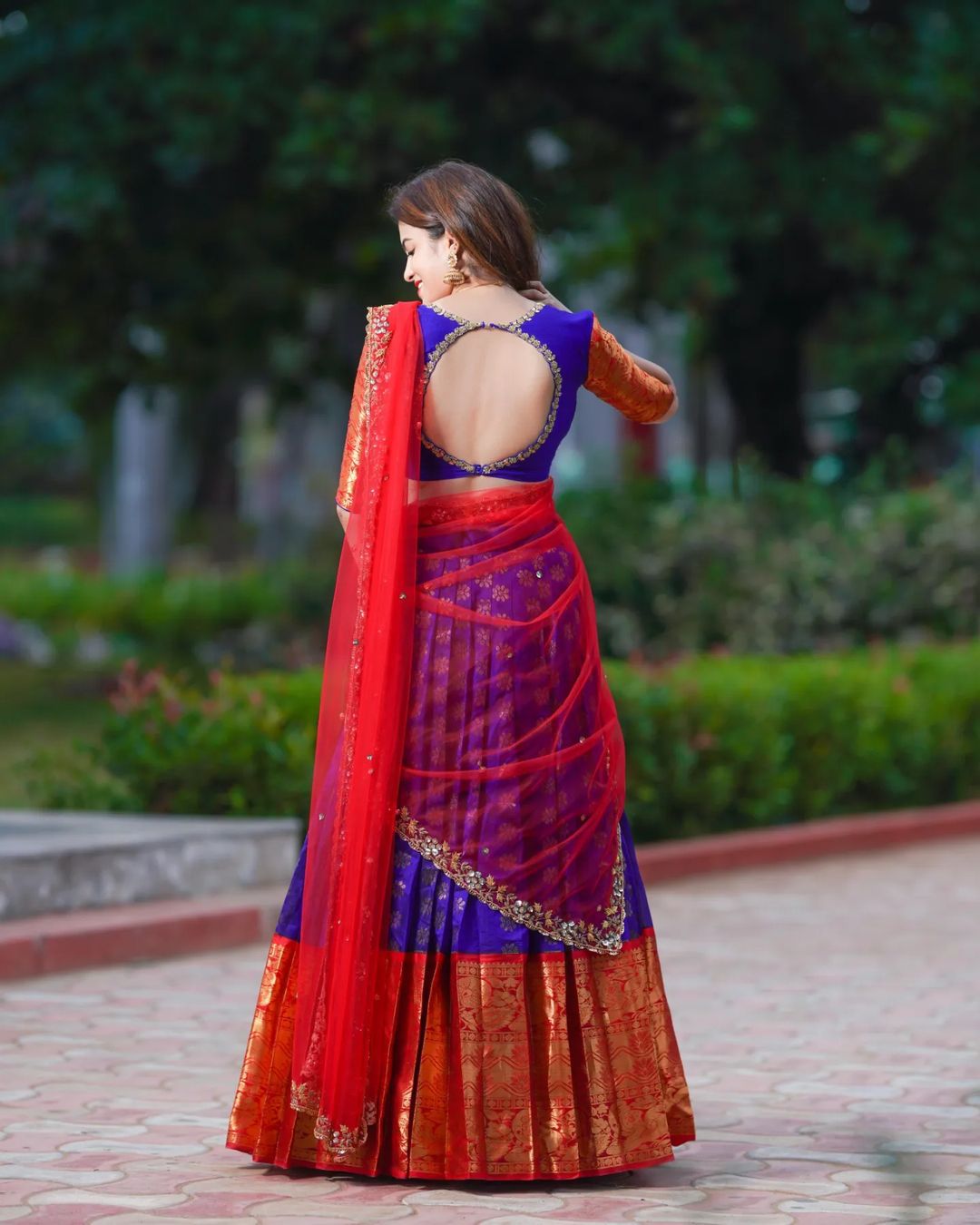 Kanjivaram Silk Lehenga Set with Georgotte dupatta