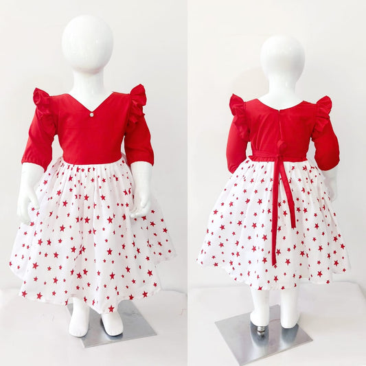 Christmas Kids Crepe Frocks