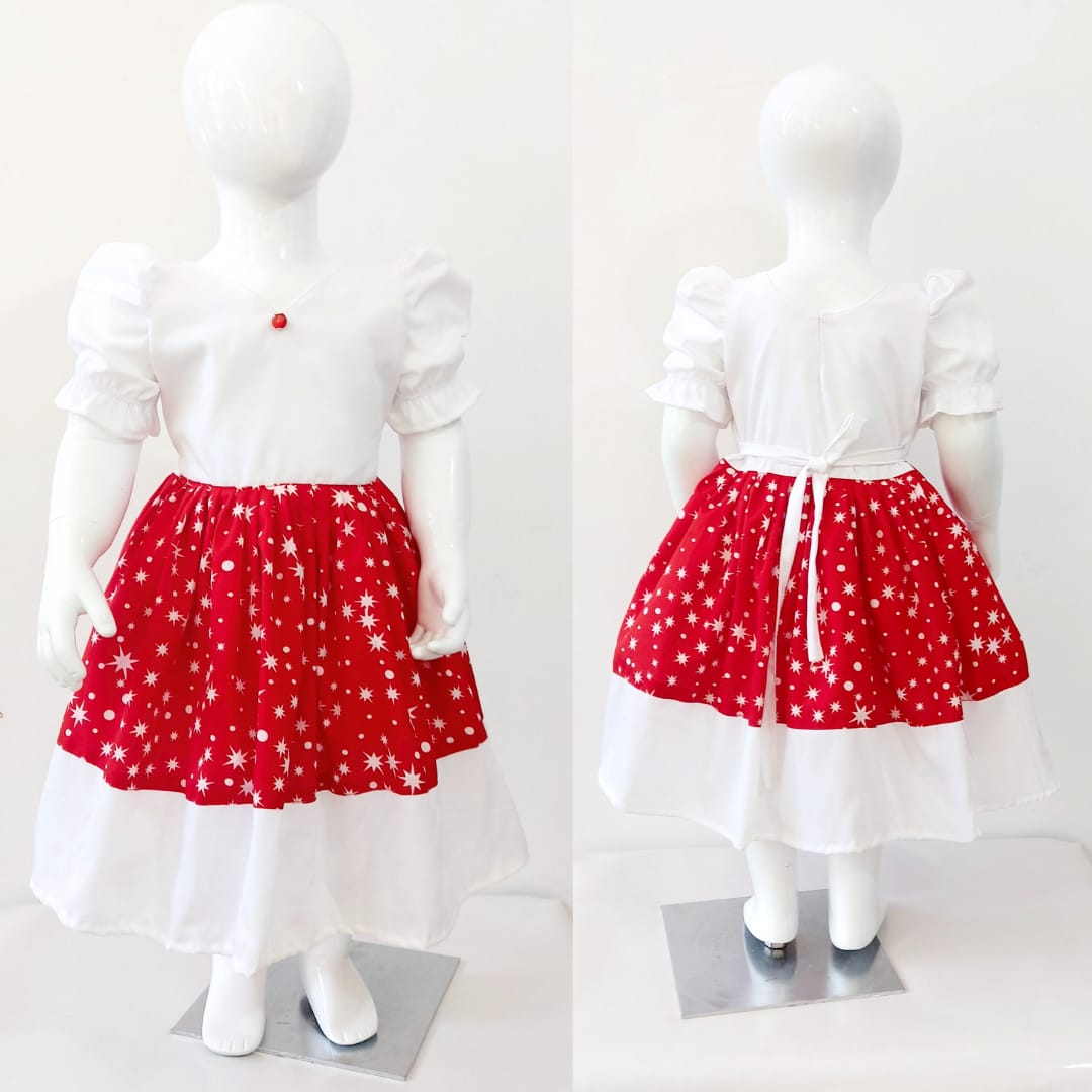 Christmas Kids Crepe Frocks