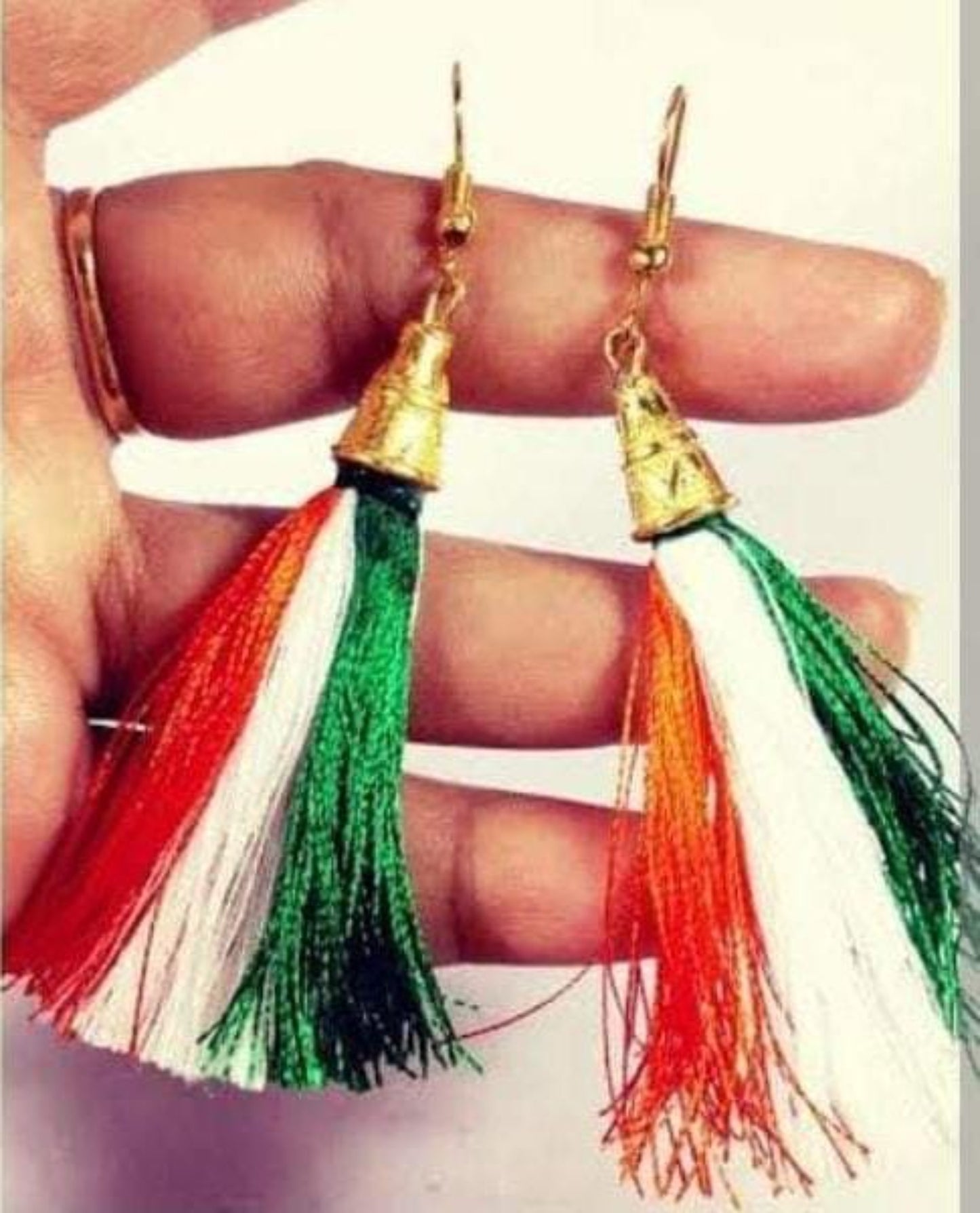 tricolor earrings