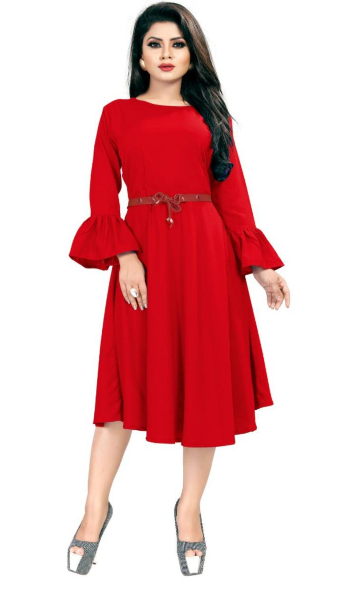 Reyon Western Frock with belt