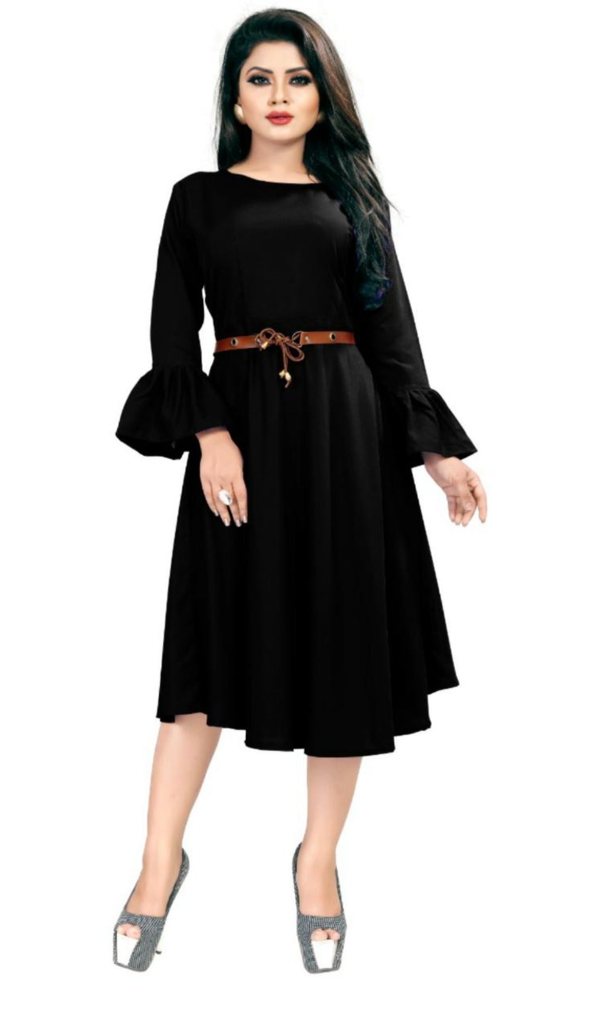 Reyon Western Frock with belt