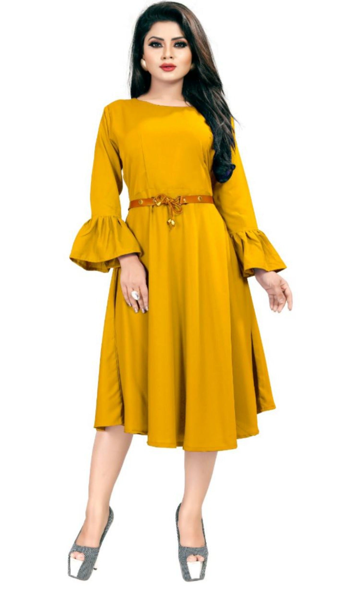 Reyon Western Frock with belt