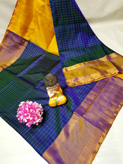 Uppada Mahanati checks sarees