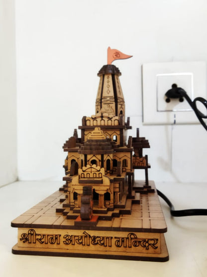 MDF Ram Mandir Model with LED