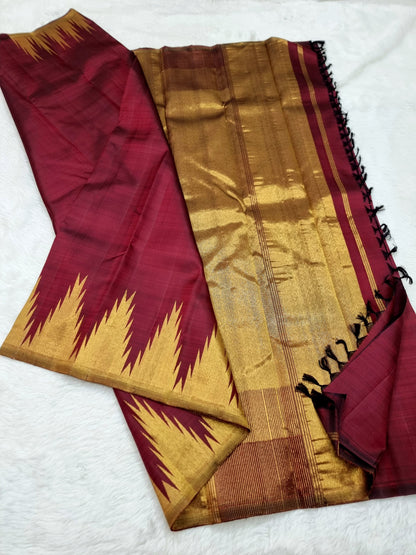 Temple Border Kanchi silk sarees