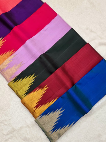 Temple Border Kanchi silk sarees