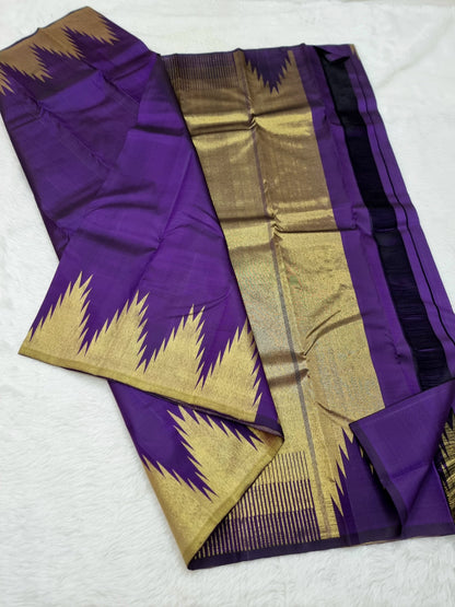 Temple Border Kanchi silk sarees