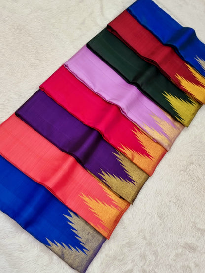 Temple Border Kanchi silk sarees