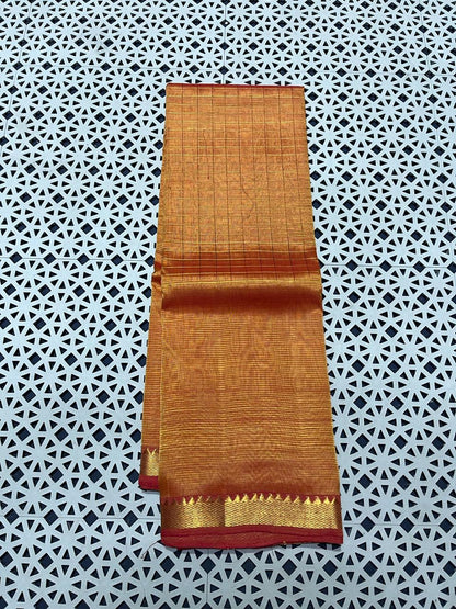 Mangalagiri  Pattu Checked Sarees