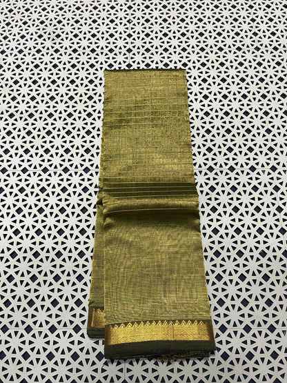 Mangalagiri  Pattu Checked Sarees