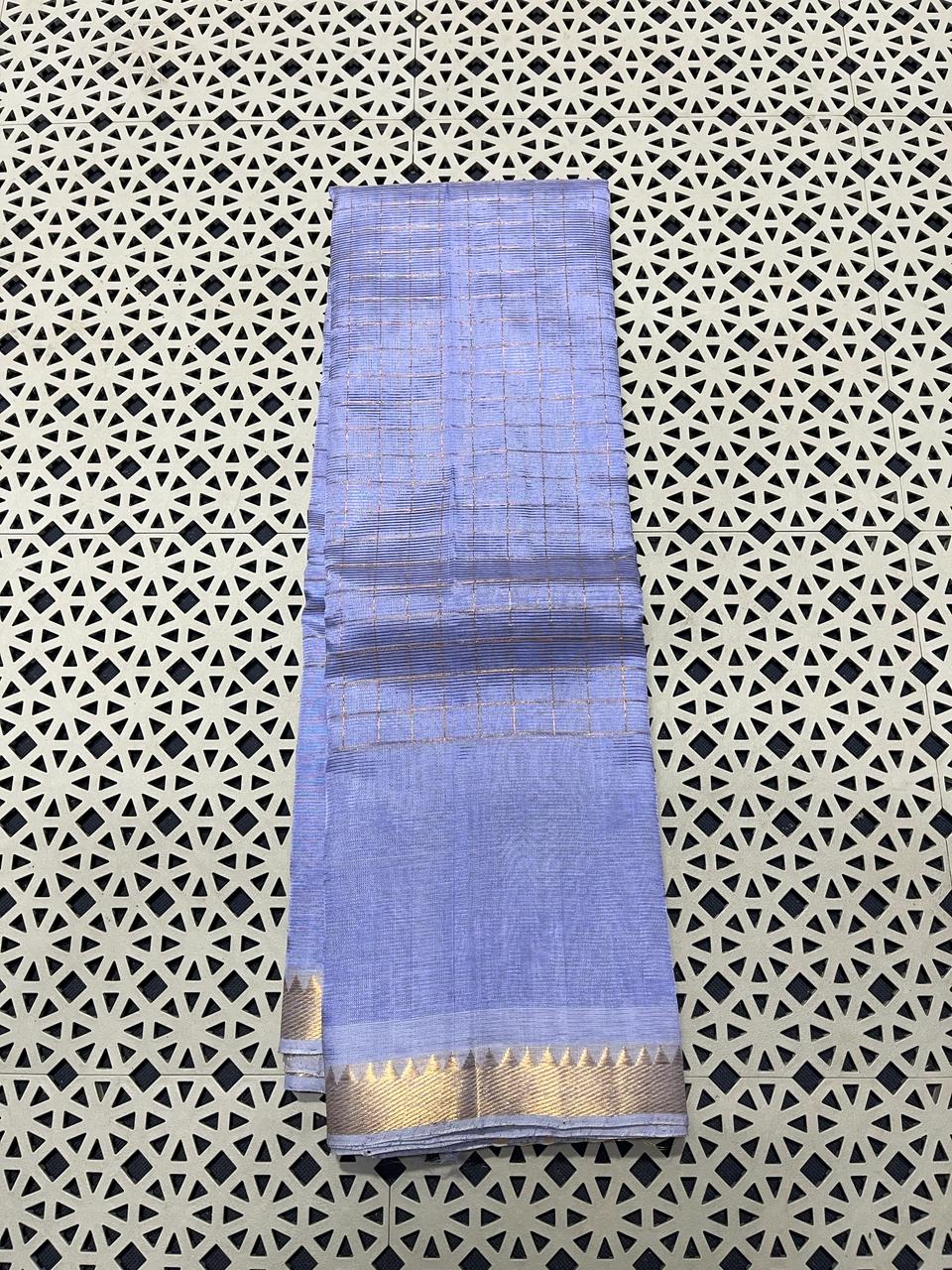 Mangalagiri  Pattu Checked Sarees