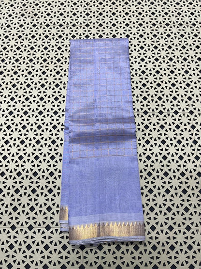 Mangalagiri  Pattu Checked Sarees