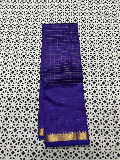 Mangalagiri  Pattu Checked Sarees