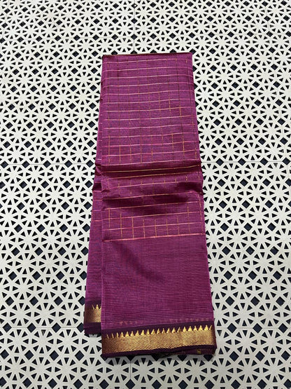 Mangalagiri  Pattu Checked Sarees