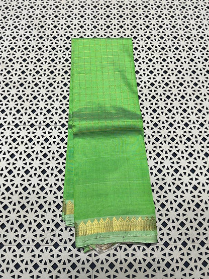 Mangalagiri  Pattu Checked Sarees