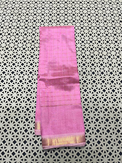 Mangalagiri  Pattu Checked Sarees