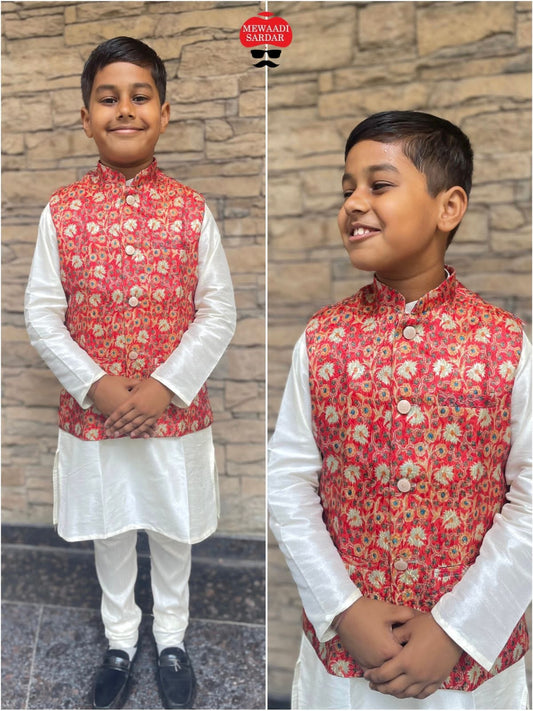 Boys Kurta Pyjama with Koti