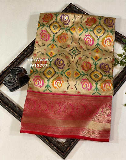 Banarasi Kathan Ikkat Style saree