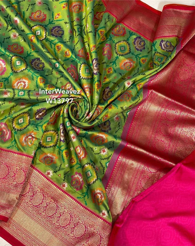 Banarasi Kathan Ikkat Style saree